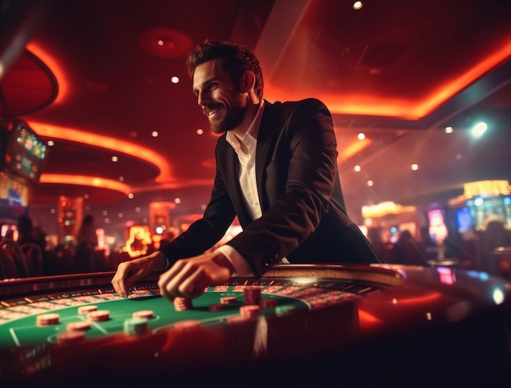 mariah togel EuroLeague live dealer studio with HD multi-camera broadcast setup for blackjack and roulette